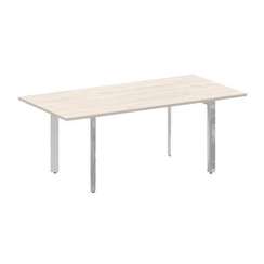 Onix Direct Lux Стол переговорный П-обр. м/к M-O.MP-PRG-19 Денвер Светлый/Нержавеющая Сталь/Хром 198