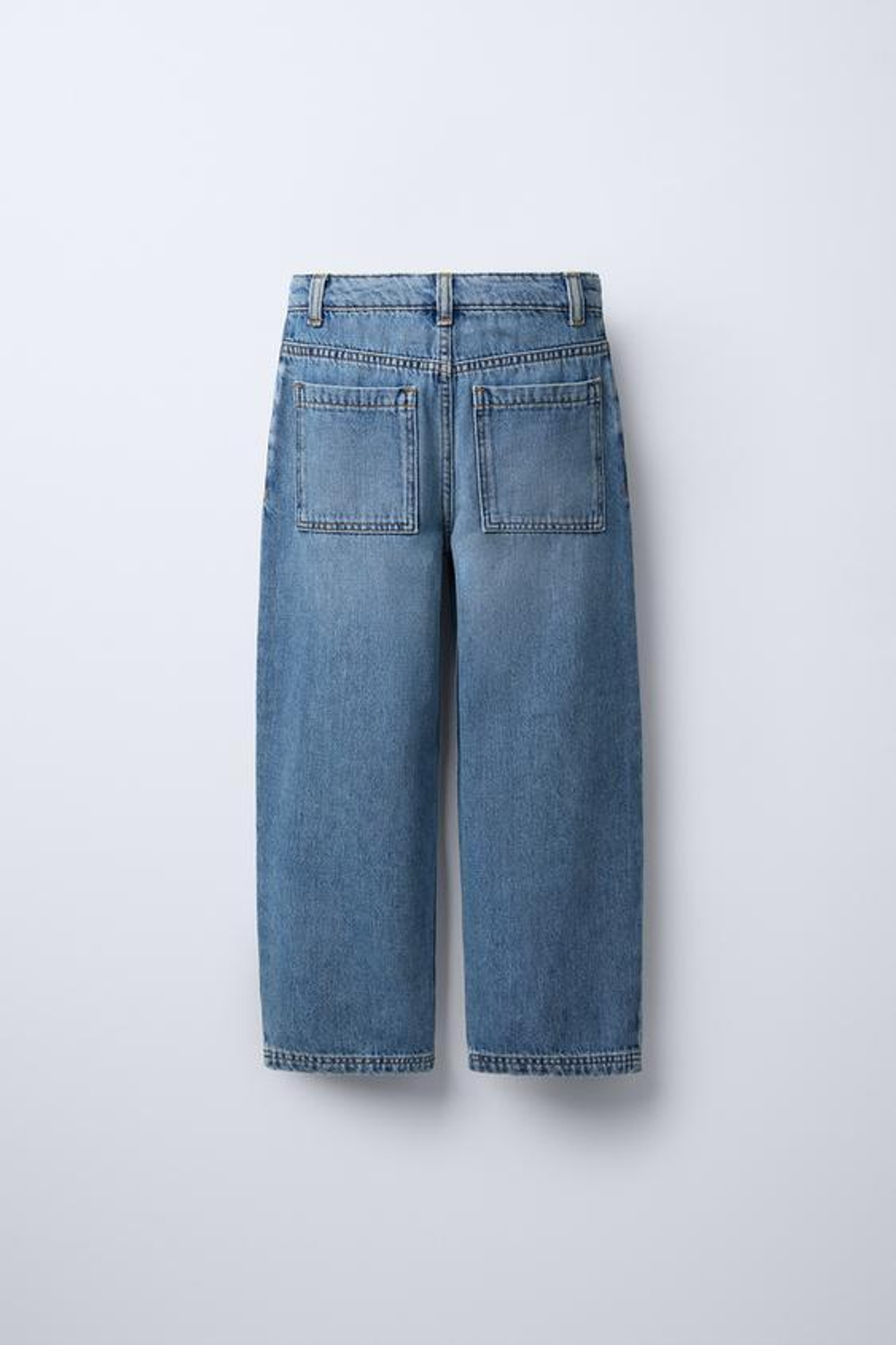 ZARA ДЖИНСЫ RELAXED BAGGY, СИНИЙ