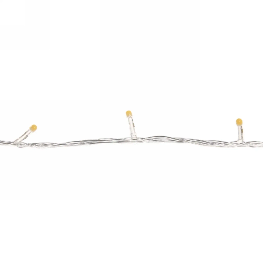Гирлянда для дома «Bright light» 9,5м 100 ламп LED прозрач.пров.,8 реж, IP-20, Теплый белый (возможность соединения)