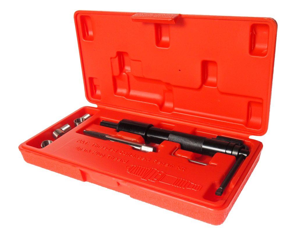 Набор инструментов для восстановления резьбы свечей зажигания (пружинная вставка М12х1.25) 5шт. JTC