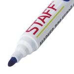 Маркер стираемый для белой доски СИНИЙ, STAFF "Manager", 5 мм, с клипом, 151492