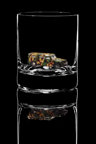 Бокал для виски. «Тигр» бронеавтомобиль.