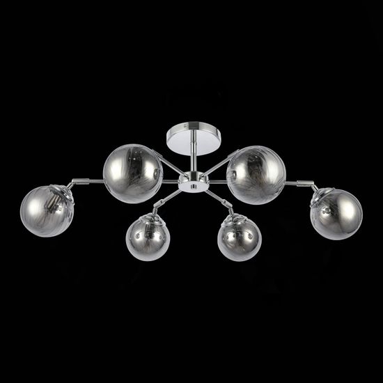 SLE102202-06 Светильник потолочный Хром/Дымчатый E14 6*40W FASIA