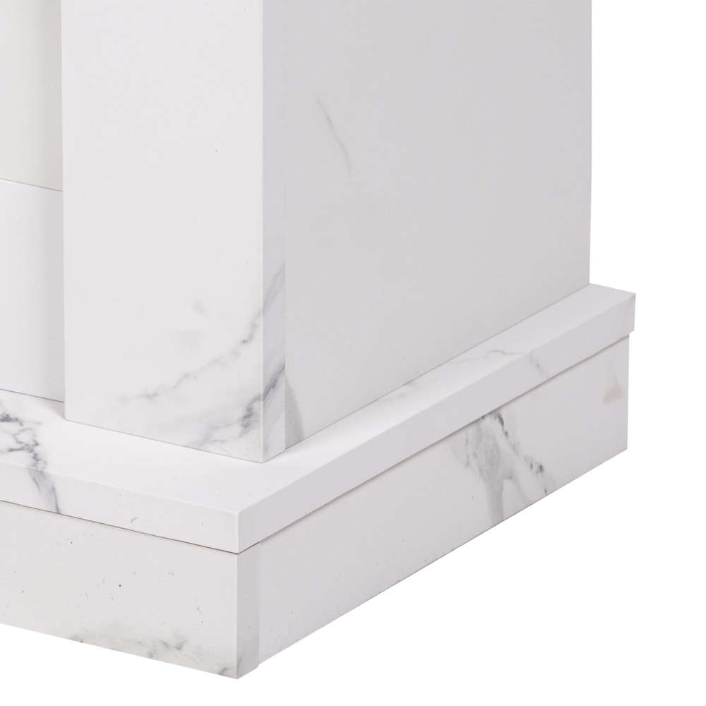 Портал Firelight Simple 25 белый мрамор