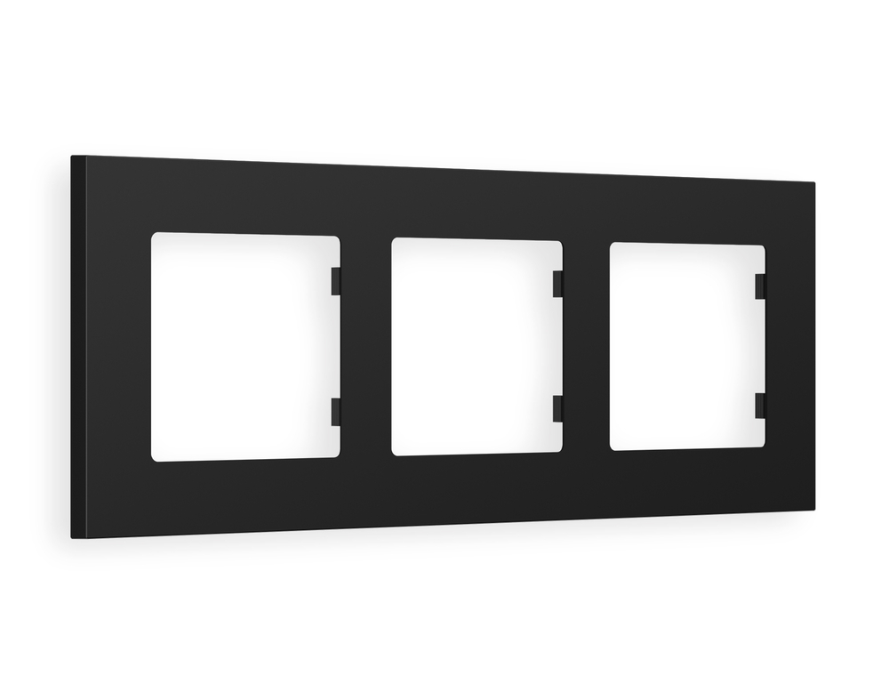AF250703 Рамка ALFA Qubi (Черный матовый) 3-ая
