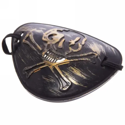 Повязка на глаз «Пират серебряный череп»