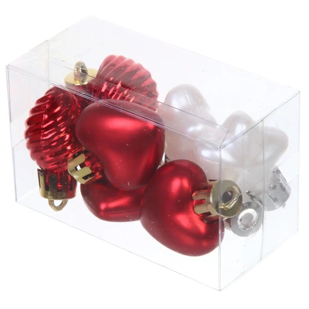 Набор ёлочных украшений «Сказочная зима» 45 предметов, Красный/Белый