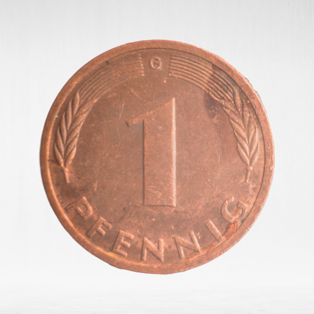 Germany, 1 Pfennig, 1982, (Karlsruhe Mint - "G"), VF