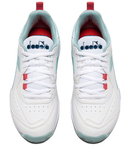 Женские теннисные кроссовки Diadora S.Challenge 5 Sl Clay - white/surf spray/legion blue