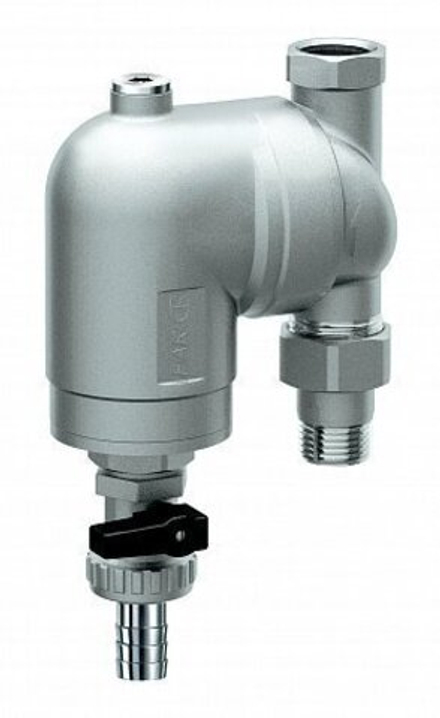 Фильтр 100мкм, под манометр, Max: 95 °C, 25 бар. Поворотное соединение 1/2" ВР-НР