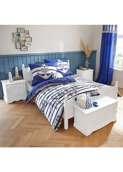 Сундук - скамья из сосны Рома, белый