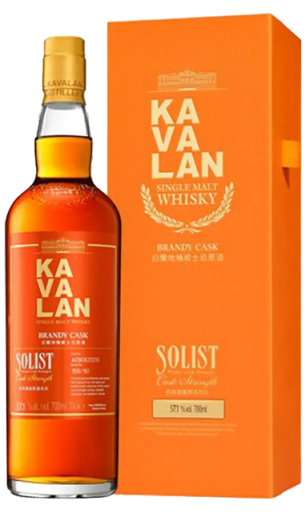 Виски Kavalan Solist Brandy Single Cask Strength Single Malt Whisky, 0.7 л