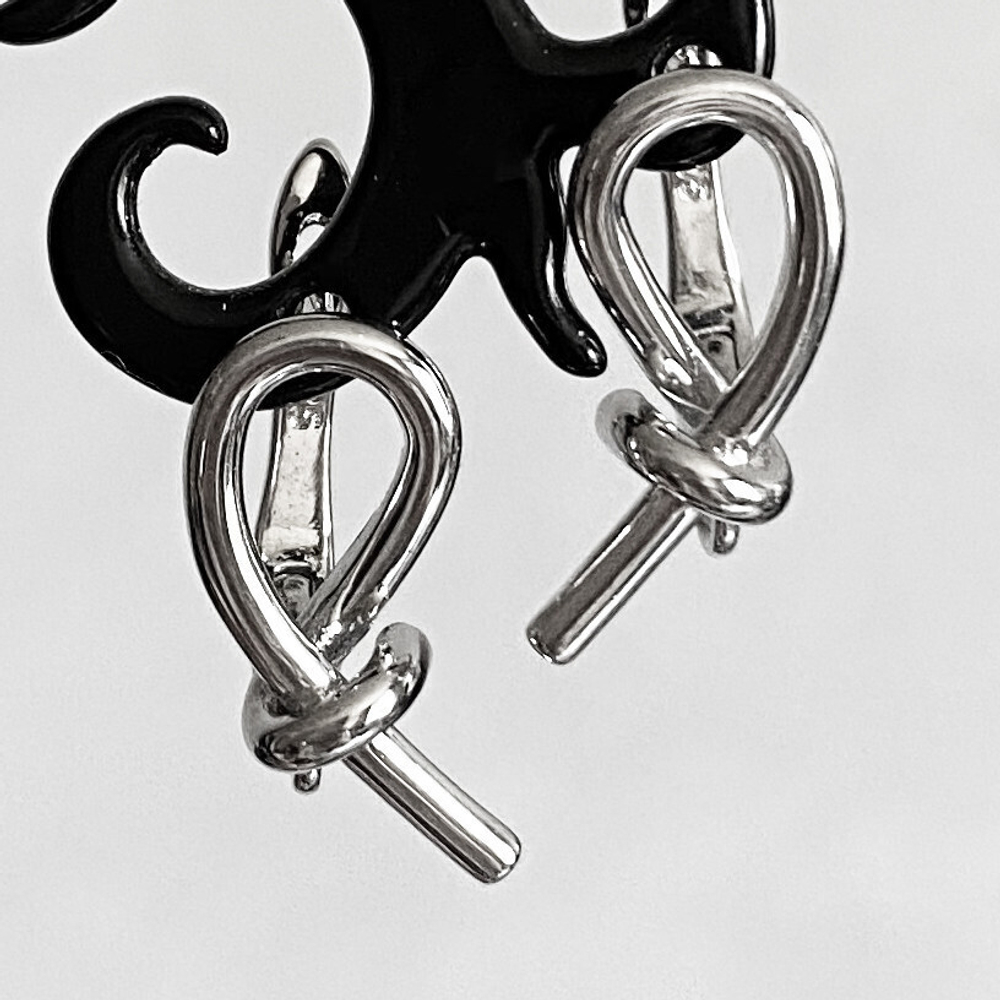 Ювелирные швензы с родиевым покрытием, 19*8 мм, цена за пару