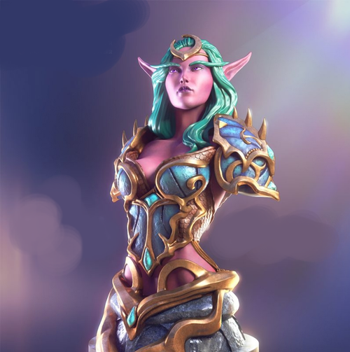 Ночной эльф world of warcraft wow Варкрафт night elf bust Коллекционная Фигурка Аниме