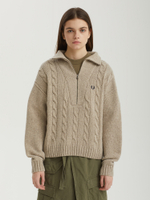 Женский Свитер Half Zip Cable