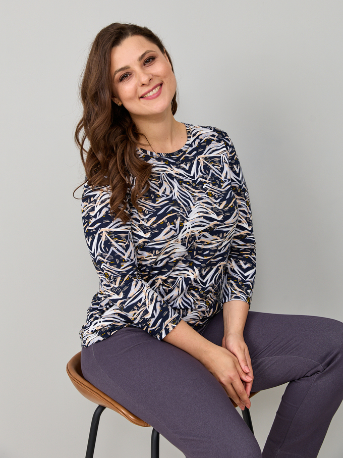 Лонгслив ЛНв-306/полосы-насинем