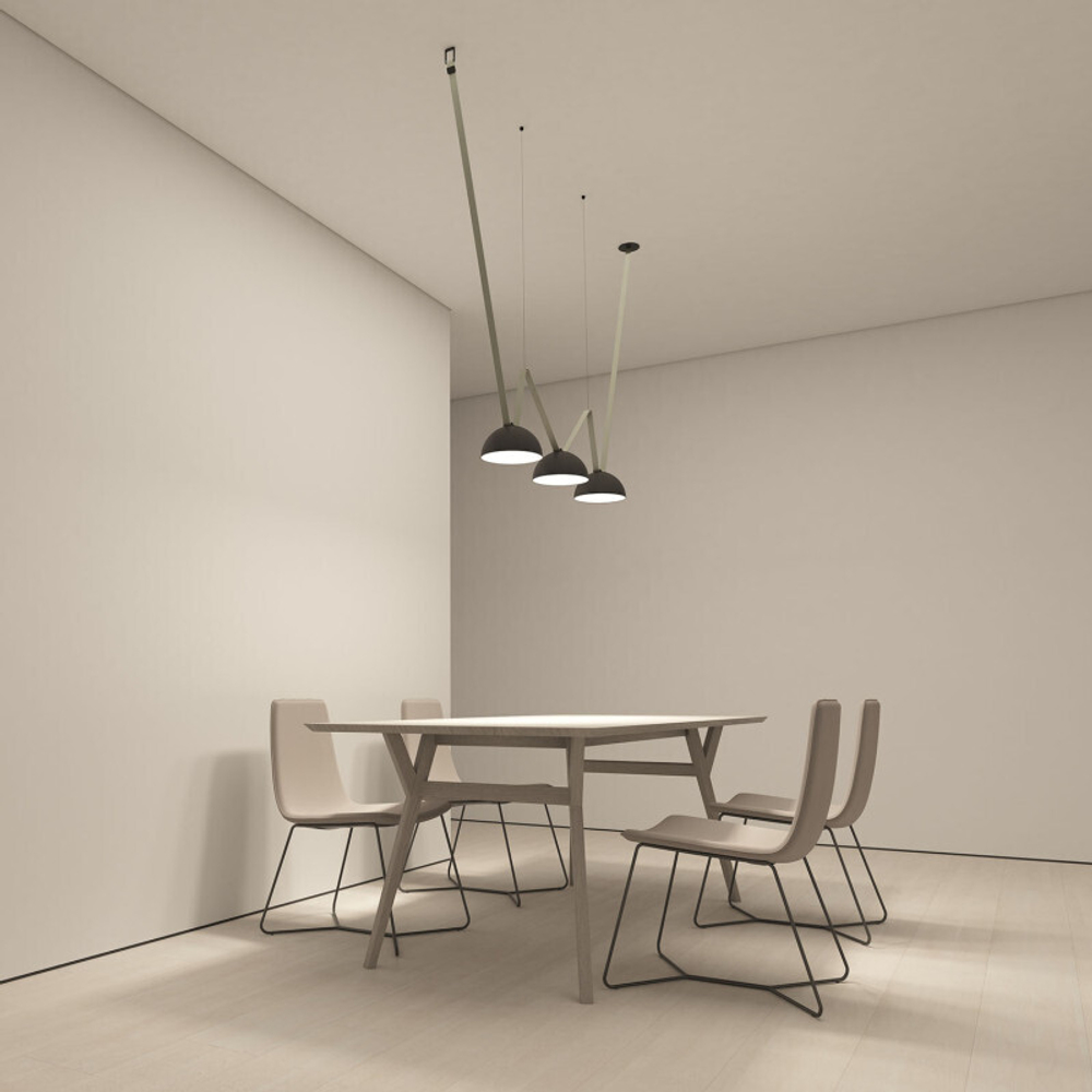 DK5561-BK Cветильник для трека-ремня Belty, серия Flow со светодиодом, D220*H117мм, 48V DC, 24W, RA90, 120°, 3000K, IP20, черный, алюминий