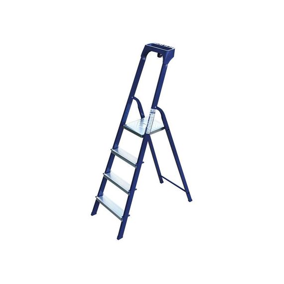 Стремянка Алюмет 4 ступени стальная с пластиковым органайзером