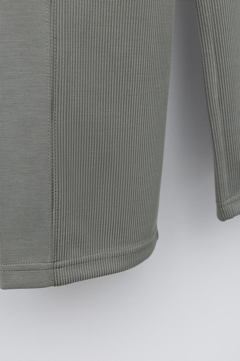 ZARA БРЮКИ WIDE LEG В РУБЧИК ИЗ МОДАЛА, СЕРЫЙ