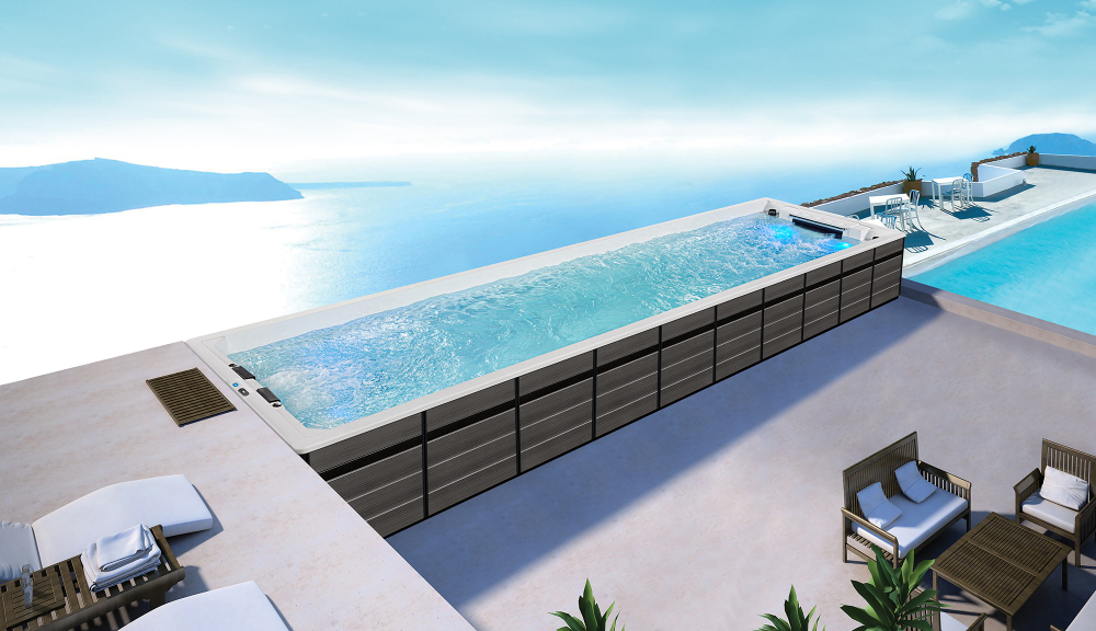 Плавательный гидромассажный спа-бассейн Victoria Star VS-GT1201 с профессиональным противотоком и подогревом