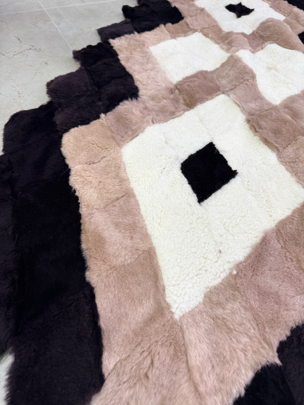 Меховой Коврик прикроватный накидка на кресло из овчины