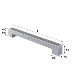 Конвектор напольный Royal Thermo STEP-80/130/1800-1-N-SS-LG-NA