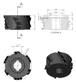 PCD фреза D.100x48x30+DKN Z=3+3 H=4.2 RH