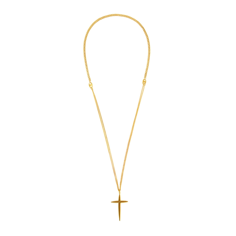 Колье Футуристичный Крест – Золото