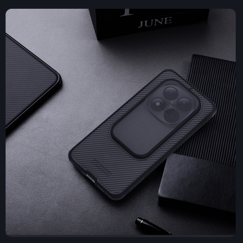 Чехол прозрачный тонированный для Xiaomi Redmi Note 15 Pro+ 5G и Poco M8 Pro 5G, серия CamShield Pro (защитная сдвижная шторка для камеры) от Nillkin