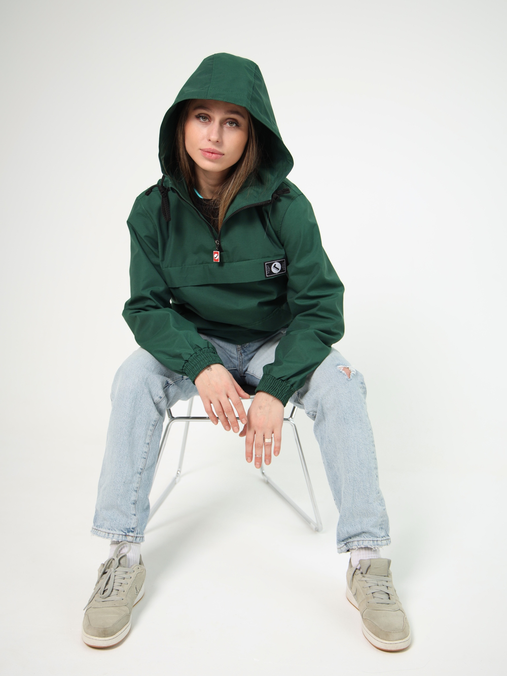 Анорак мужской без утеплителя зеленый Город Горький