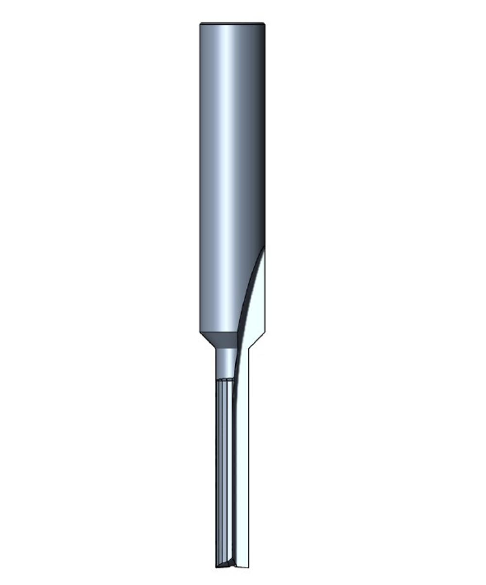 HM прямая пазовая фреза D.3x17x60 Z=2 RH