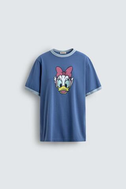 ZARA HARRY LAMBERT X DISNEY ФУТБОЛКА DAISY DUCK, СИНИЙ