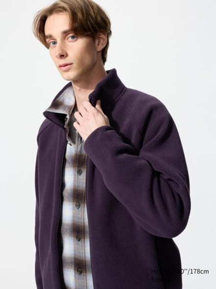 UNIQLO Флисовая куртка на молнии, темно-фиолетовый
