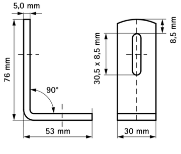 Уголок Walraven BIS Rail соединительный 90° для профилей WM (арт. 6585090)