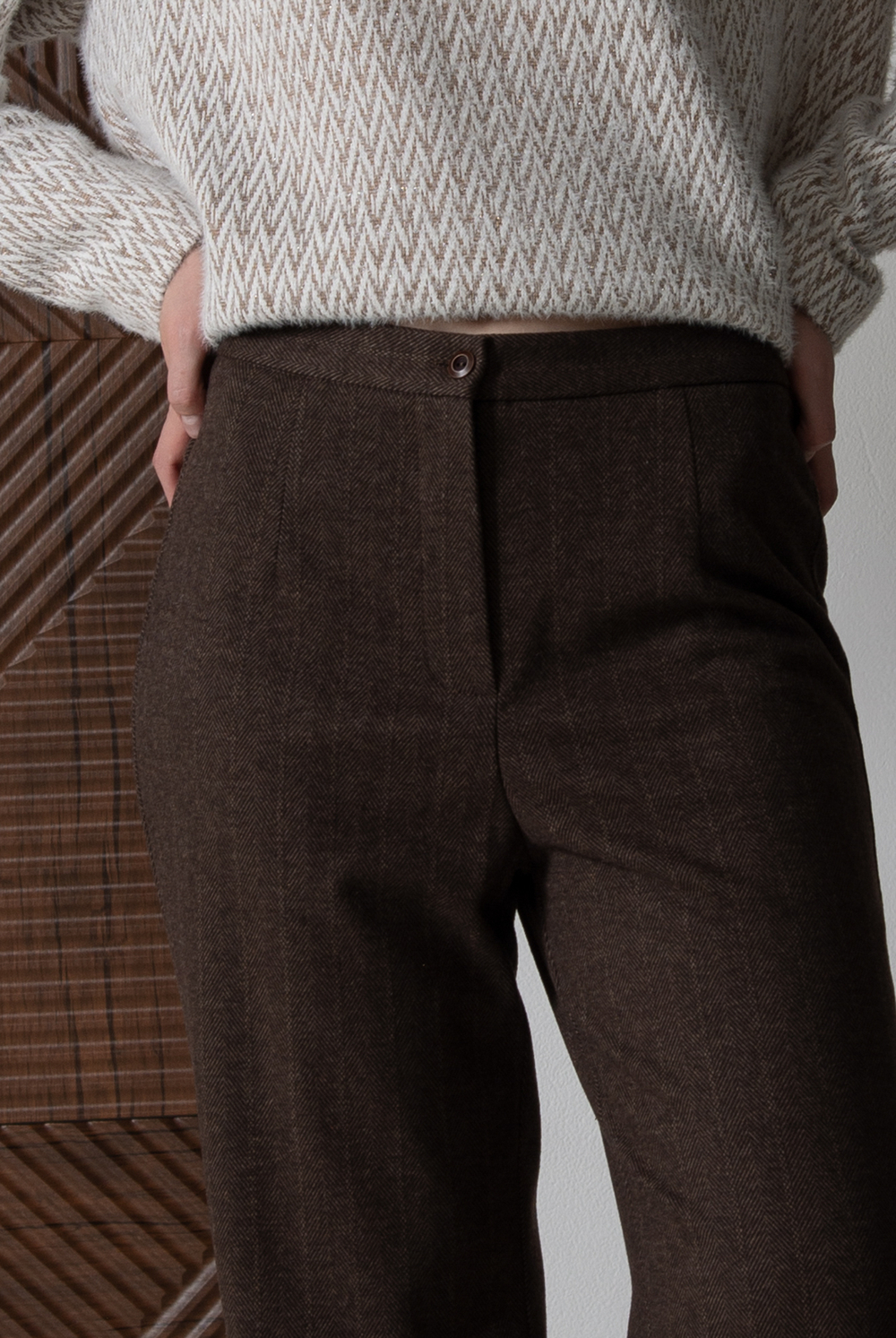 Брюки женские 3667зпа, коричневый #522Кор023667зпа