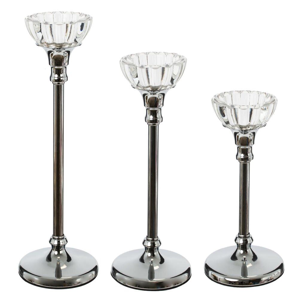 GAEM Набор из 3-х подсвечников, L20,5 W11 H33/27,5 см