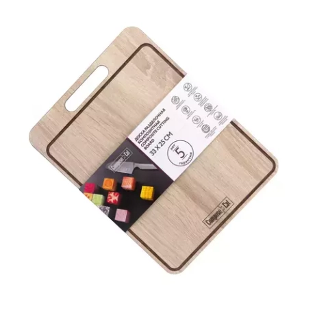 Доска разделочная с желобом 33x25см ComposeEat дуб натуральный