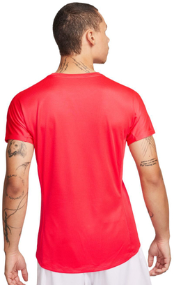 Мужская теннисная футболка Nike Rafa Challenger Dri-Fit Tennis Top - siren red/white