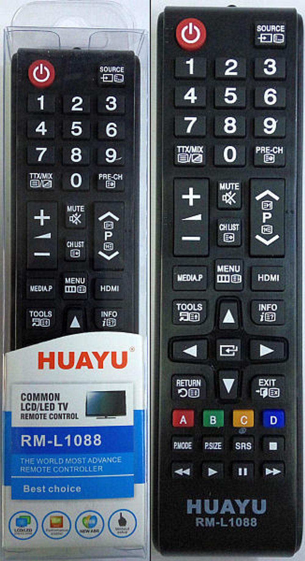 Универс пульт HUAYU RM-L1088  SAMSUNG 2*AAA 1/50/200