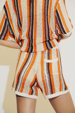 ZARA ТРИКОТАЖНЫЕ ШОРТЫ, РАЗНОЦВЕТНЫЙ