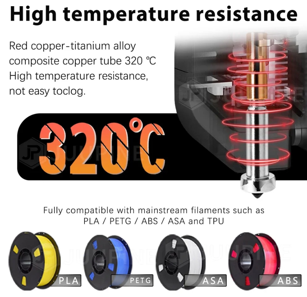 Набор для Anycubic Kobra 3 Max; термобарьер с соплом 0,4мм + сопла 0,4/0,6/0,8 мм + ключ для замены сопел