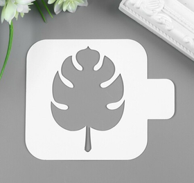 Трафарет пластик "Листик" 9х9 см