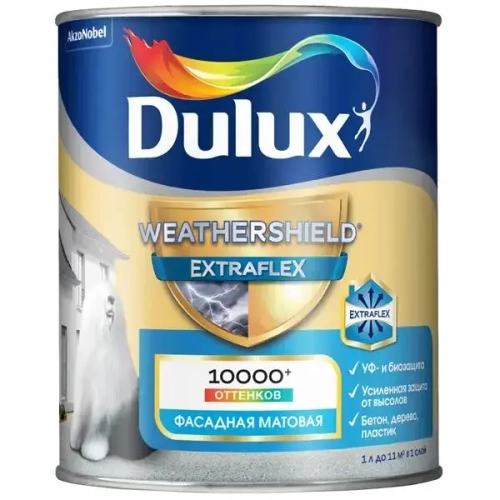 Краска фасадная Dulux Weathershield Extraflex матовая база BW