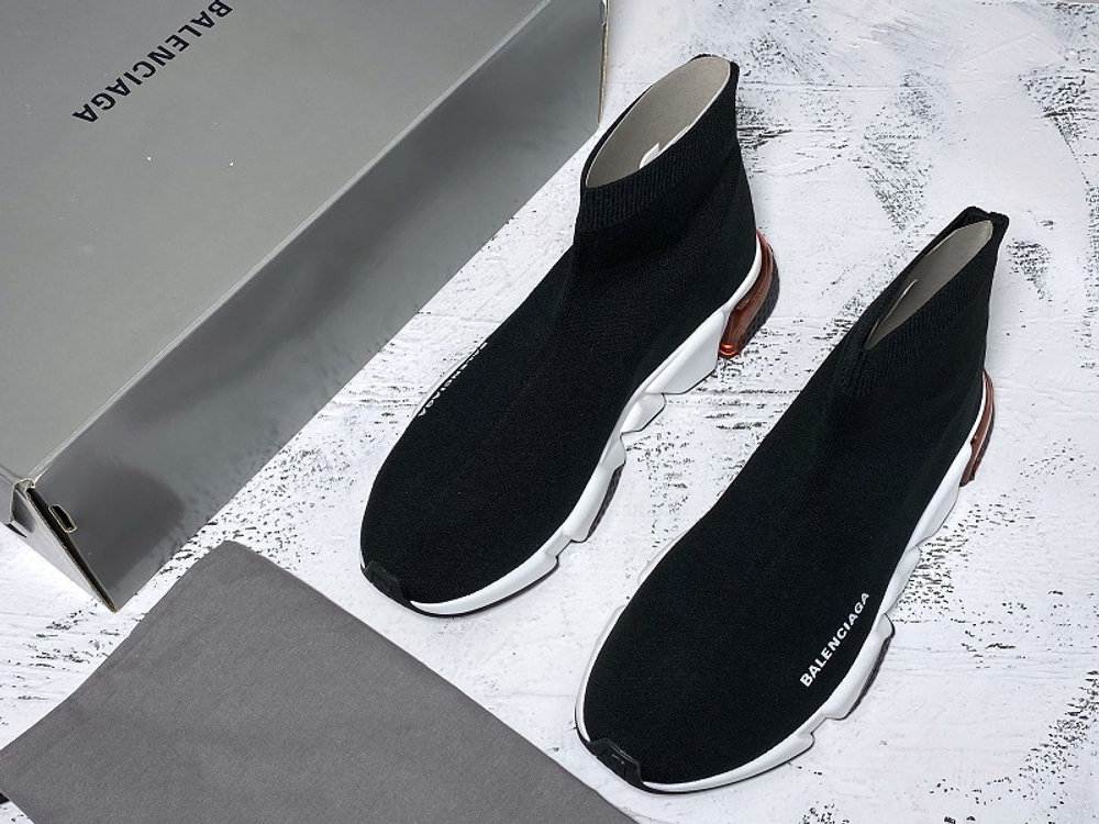 Balenciaga speed shop trainer mid black
