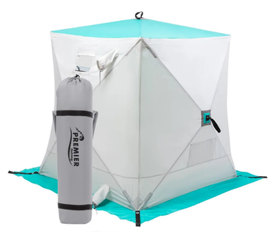 Зимняя палатка Premier Fishing Куб 1,5х1,5 biruza/gray PR-ISC-150BG