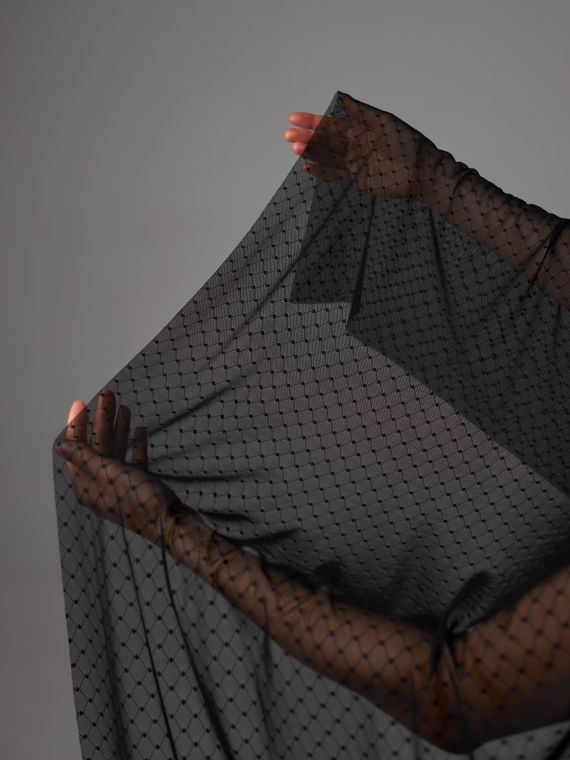 Сетка эластичная оптом, франц. решетка, черный 170