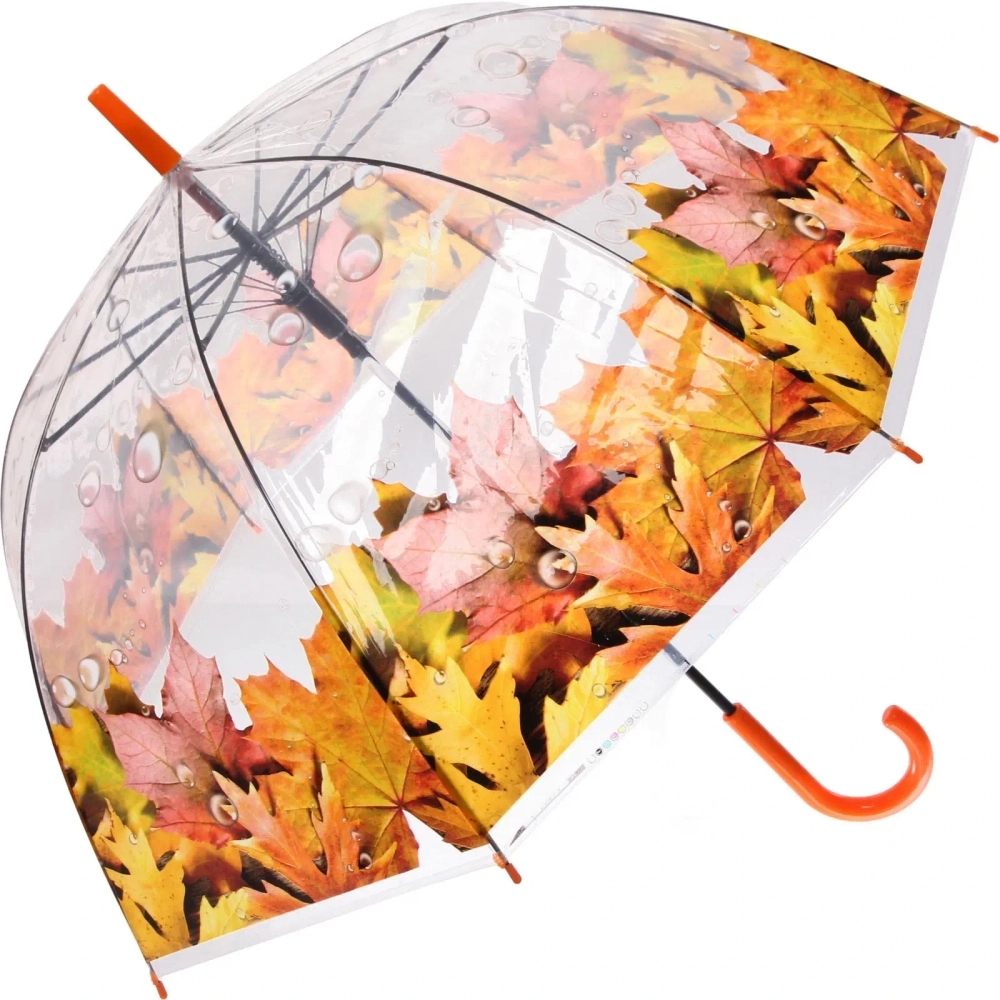 Зонт-трость женский купол «Цветы», 8 спиц, цвет микс, d-80см, длина в слож. виде 82см