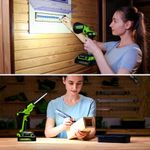 Рабочий аккумуляторный LED-фонарь 2-в-1 Greenworks G24UL , Арт. 3503707, 24V, 650 Лм, сменные плафоны, без АКБ и ЗУ