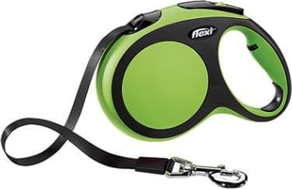 Flexi рулетка New Comfort L (до 60 кг) лента 5 м черный/зеленый
