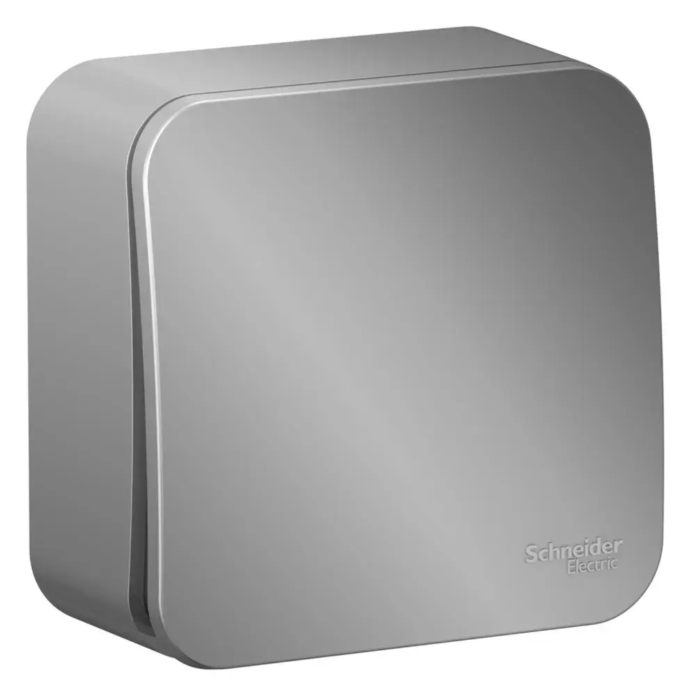 BLANCA О/У 1-клавишный ВЫКЛЮЧАТЕЛЬ (сх.1) с самовозвр, ИЗОЛ.ПЛ., 10А, АЛЮМИНИЙ